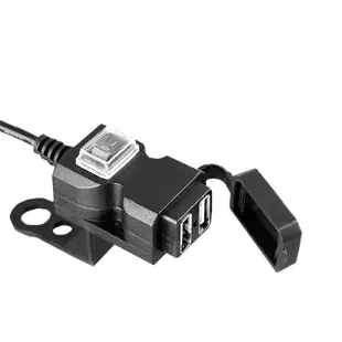 QC3.0雙USB機車充電器 車充 車把USB 充電器 3.1A 充電座 12V 24V USB 防水 獨立開關