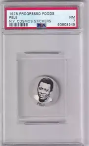 1978 Progresso Foods N.Y. Cosmos Stickers Pele PSA 7