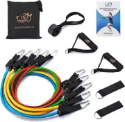 Fit Simplify Resistance Stretch Tube Bands 12 Piece Set with Instruction Booklet