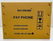 Vintage Coin-Op Table Top Payphone Telephone Black ELT-PHONE ST-888 + KEY NEW