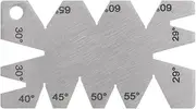uxcell Screw Thread Gauge Cutting Angle Gage Template 29°-65° Stainless Steel Lathes Measuring Tool, 1.2mm Thickness
