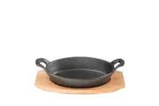 Pyrocast Oval Gratin With Maple Tray 17x12.5cm