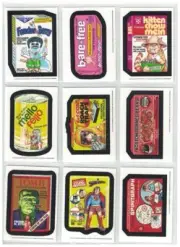 2014 WACKY PACKAGES OLD SCHOOL SERIES 5 TAN BACKED SET 33 BASE + 9 PUZZLE CARDS