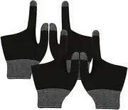 Milisten 2 Pairs of Mobile Gaming Finger Sleeves with Graphene Fingertips Touch-Screen Gloves for Gamers Anti-Slip and Comfortable Finger Gloves for Mobile Games and Billiards