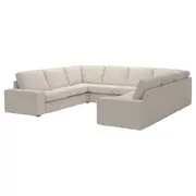 KIVIK u-shaped sofa, 6 seat, Tresund light beige