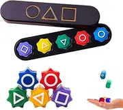 Falafoty Gonggi Game Set, Gonggi Stones Korean Game, Traditional Folk Play Jack Stone Set Catch Game with 5 Gonggi Stones, Improves Hand-Eye Coordination and Motor Skills, for Famili Party, All Age