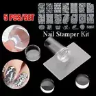 for Nail Clear Silicone Nail Stamper French Tip Nail Stamper Nail Stamp Kit