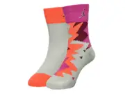 Air Jordan Girl'S' 2-Pack Retro 7 High Crew Socks Shoe Sz 10C-3Y/Sock Sz 5-7