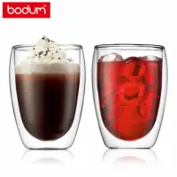 在飛比找momo購物網優惠-【Bodum】PAVINA 雙層玻璃杯兩件組350cc