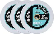 LEKOMESH Diamond Glass Cutting Disc - 3pcs 5"/125mm Cut Off Wheel Saw Blade for Cutting Glass Ceramic Tile Marble