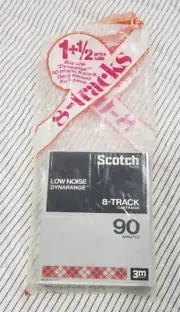 Scotch Magnetic Low Noise Tape 90 Minute 8 Track Tape Blank S-8TR-90 USA 3M