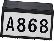 WOONEKY 1pc Solar Door Number Light Number Plaque with Solar Panel for Address Identification Durable and Practical Outdoor Lighting