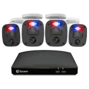 Home 4 Camera 4 Channel 1080p Full HD DVR 64GB SD Card Security System with Mic | SWDVK-446854MQB