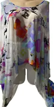 ts taking shape Plus Sz M 20 Sheer Draping Throw Cover Up NWT