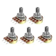 WH148 10K Ohm Variable Resistors Single Turn Carbon Taper Potentiometer 5pcs