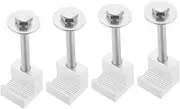 MUELODSIC 4pcs Heavy Duty Aluminum Alloy Toolbox Mounting Kit Secure Clamps for Pickup Truck Tool Box Lightweight Design for Easy Installation Sturdy Support for Tools