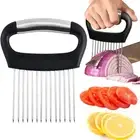 Onion Slicer Holder, Large Onion Holder for Slicing Stainless Steel Tomato Cu...