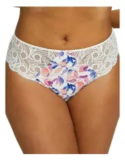 [Sans Complexe] Ariane Fantaisy Microfibre and Lace Bikini Brief in Floral