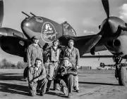 WW2 WWII Photo USAAF P-38 Lightning Texas Ranger Pilot Crew World War Two 5856