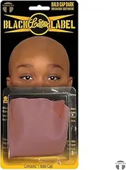 Black Label Dark Brown Bald Cap