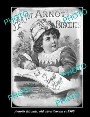 OLD 8x6 HISTORIC PHOTO OF ARNOTTS BISCUITS ADVERTISING ca 1900 2