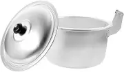 BIUDECO Big Family Size Aluminum Saucepan Sturdy Double Handles Deep Pot for Cooking Rice Noodles and Soup