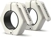 Synergee Aluminium Barbell Collars – Locking 2" Olympic Size Weight Clamps - Quick Release Collar Clips – Bar Clamps Great for Crossfit, Olympic Lifts and Strength Training