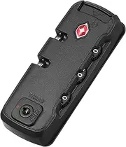 Garneck Combine Lock for Travelers Compliant Luggage Lock Password-Protected Security Cable Lock Black