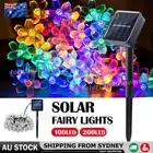 100/200 LED Solar String Lights Peach Flower Fairy Outdoor Garden Party Decor OZ