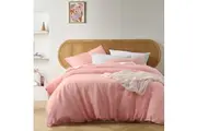 Peach French Linen Quilt Cover Set by Vintage Design Homewares