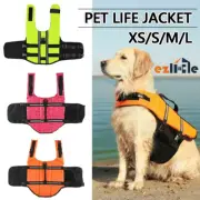 Dog Life Jacket Pet Safety Vest Swimming Boating Float Aid Buoyancy Lifesaver L