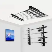 Fishing Rod Holder, Wall or Ceiling Mounted Fishing Rod Pole Rack Storage Organizer Holder, for Garage Home, Holds Up to 8