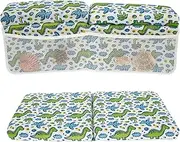 Bath Kneeler and Elbow Rest Pad Set, Nonslip Baby Bathtub Kneeling Pad with 4 Side Pockets, Quick Dry Kneeling Pad, Painless Baby Bathtub Kneeler Mat Comfortable for Baby Bathing