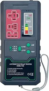 Domary 12V 24V Automotive Electronic Relay Tester Car Battery Checker LED Indicator Light Car Relay Tester Auto Diagnostic Tools