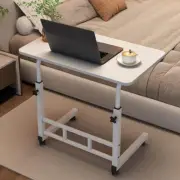 Ergonomic Adjustable Height Mobile Bedside Table–Foldable Rolling Laptop Desk