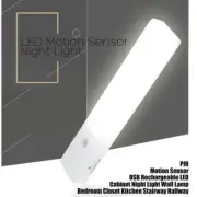 EL608 Rechargeable Infrared Motion Sensor Wall LED Night Light Torch (Cool Wh...