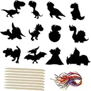 Cultivate Creativity Dinosaur Paper 1 Set of DIY Scratch Craft Art for Boys and Girls Child for Sleepovers School Classes