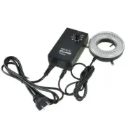 AmScope Adjustable 64-LED Ring Light for Microscopes w/ Control box 100V to 240V