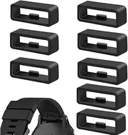 8Pcs 22MM Replacement Fastener Rings Compatible with Garmin Instinct 1/2/ Fenix 5/5Plus /6/7 Silicone Connector Security Loop Keepers Ring for Forerunner 935 945 955 Watch Band Keeper Loops/Retainer