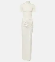 [Christopher Esber] Christopher Esber Fusion ruched maxi dress AU 12 white