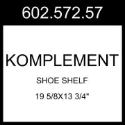 IKEA KOMPLEMENT Shoe Shelf White 19 5/8x13 3/4" 602.572.57