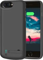 Protective Case with Built In Power Bank For iPhone 8 Plus- Black