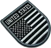 [BR44] BP0055EV02 Diver Flag Embroidered Patch Gold Border Uniform Kart Kimono, Hook Fasteners Attach to Tactical Hats and Gears