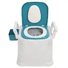 Adult Bedside Commode Toilet With Detachable Armrests Portable Moible Odorle GEV