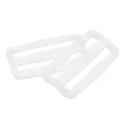 25Pcs Plastic Slide Buckle, 2" Tri-ring Adjustable Buckle, Transparent