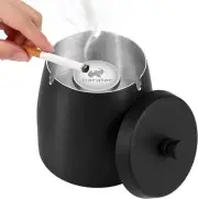 Outdoor Ashtrays for Patio with Lid, Outdoor Ash Tray Sets for Cigarettes Outdoo