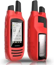 TUSITA Case for Garmin Rino 750 755T - Silicone Protective Cover - Handheld GPS Accessories (Red)