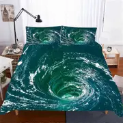 v2990 Bed Sheets Seaside Rainbow Aurora Vortex Duvet Cover Set Pillowcase Home Textiles Bed Sheets IU2990