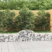 Arched Gabion Basket 200x30x40/60 cm Galvanised Iron vidaXL