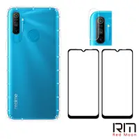 在飛比找momo購物網優惠-【RedMoon】realme C3 手機殼貼4件組 空壓殼